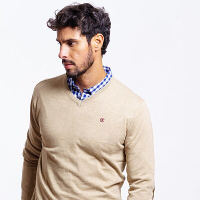 Centauro beige V-neck sweater