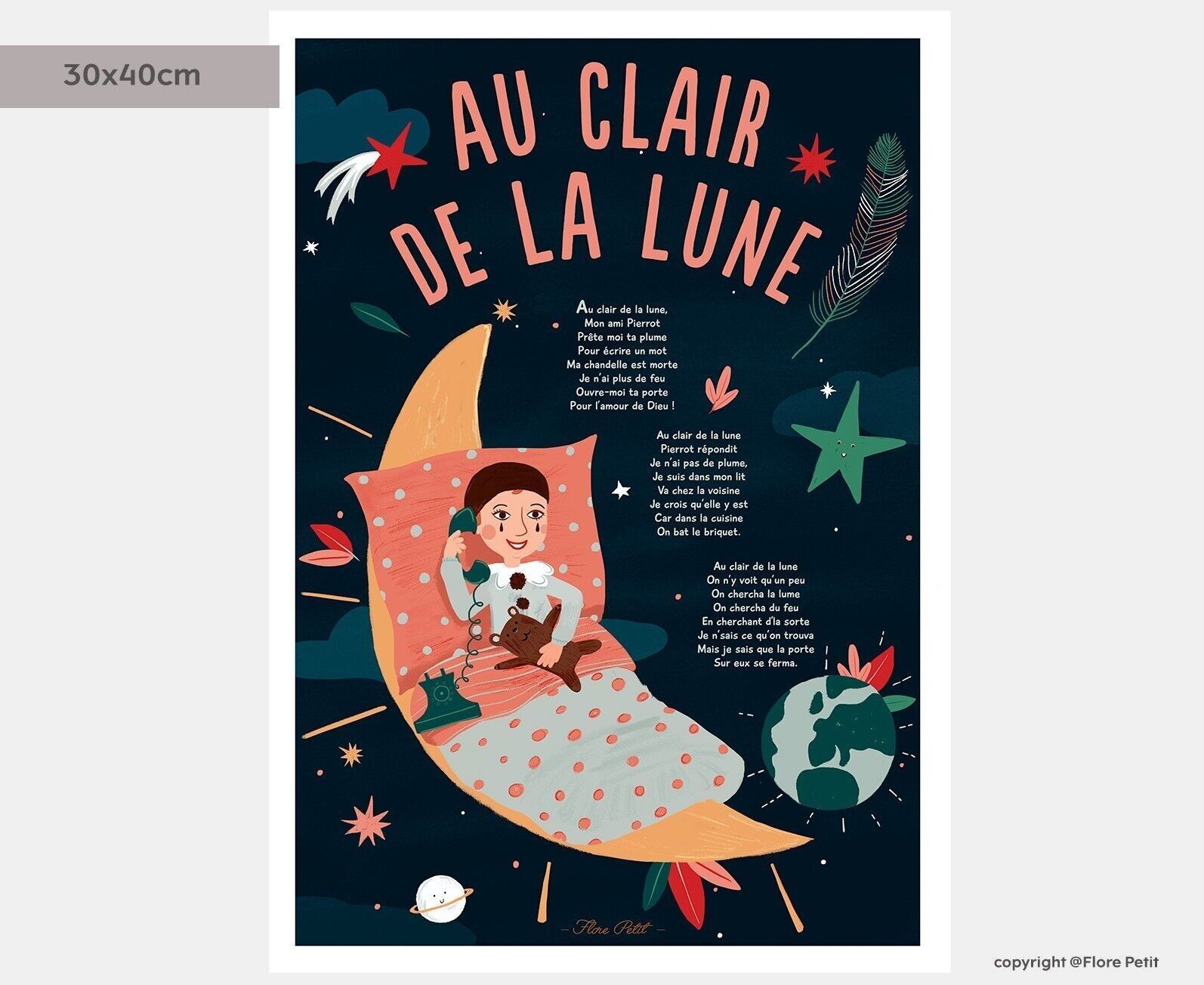 Poster 30x40 - Im Mondlicht