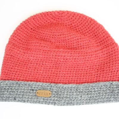 PK839 Gorro Crochet Turnup Frambuesa