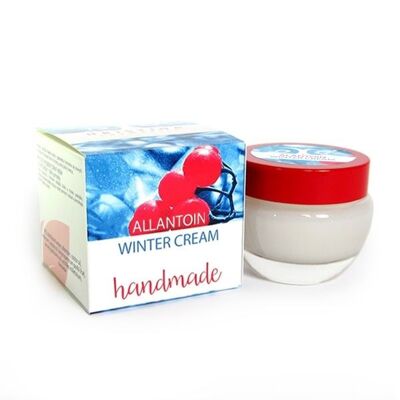 Crème d'hiver pour le visage à l'allantoïne - Fabriquée à la main - Anti-âge et anti-rides, 50 ml