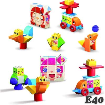 Alilo® Magnetic Blocks 'Expressions' (40 pcs.)