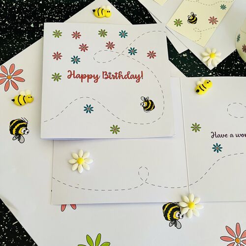 Cute Bumble Bee Birthday Card