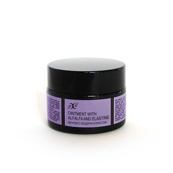 Crème Visage Antirides - Pommade à la Luzerne (Lucerne) et à l'Elastine, 40 ml