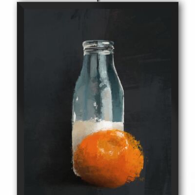 Orange Milk Art Print & Canvas - A4 Print (210 x 297mm)