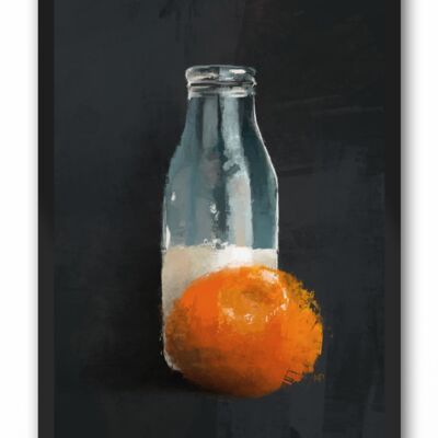 Orange Milk Art Print & Canvas - A3 Print (297 x 420mm)