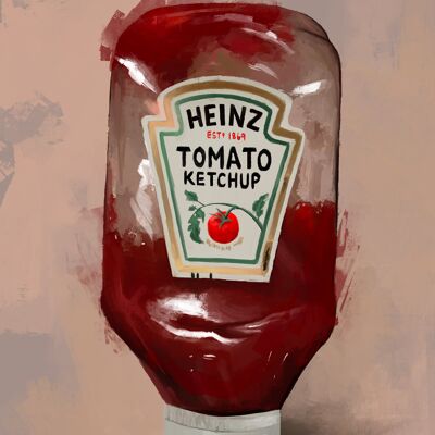 Ketchup Art Print & Canvas - A4 Print (210 x 297mm)