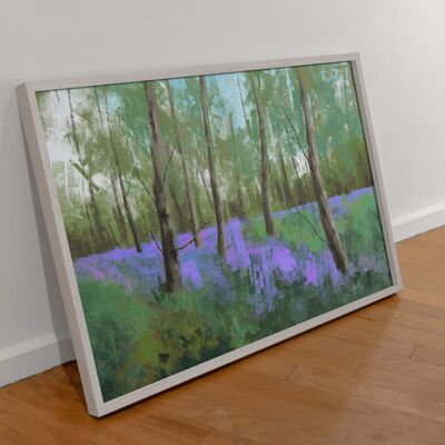 Bluebells Scenery Art Print & Canvas - A4 Print (210 x 297mm)