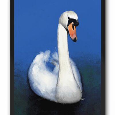 Swan Bird Art Print & Canvas - A4 Print (210 x 297mm)
