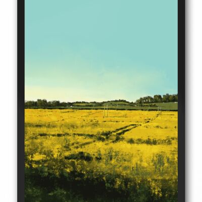 Sunlit Cornfield Scenery Art Print & Canvas - A4 Print (210 x 297mm)