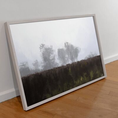 Morning Fog Scenery Art Print & Canvas - A3 Print (297 x 420mm)