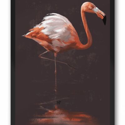 Flamingo Bird Art Print & Canvas - A4 Print (210 x 297mm)