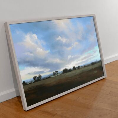 Muddy Winter Field Scenery Art Print & Canvas - A3 Print (297 x 420mm)