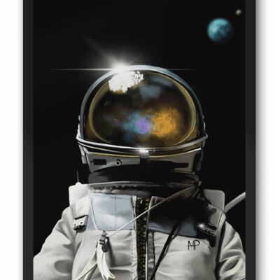 A Long Way From Home Astronaut Art Print & Canvas - A4 Print (210 x 297mm)