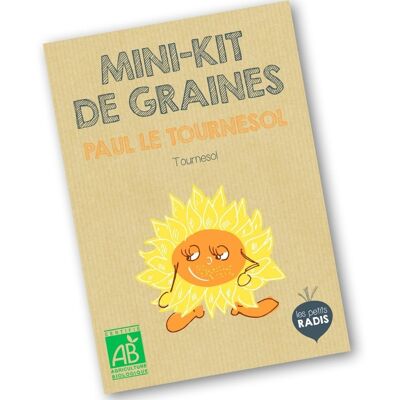 Mini kit de graines BIO de Paul le tournesol