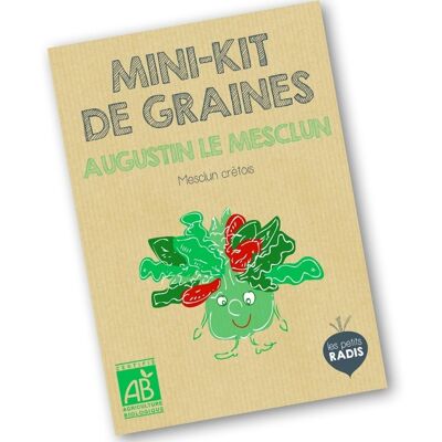Mini kit di semi biologici di Augustin il mesclun
