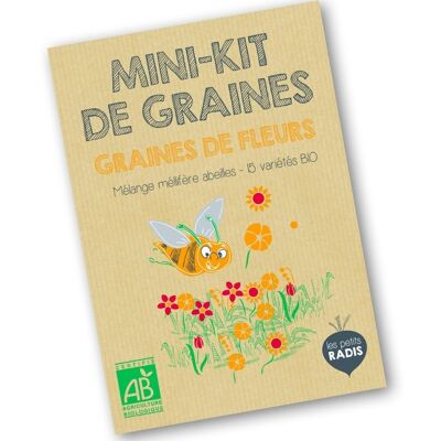 Mini kit de semillas orgánicas de mezcla de flores de miel