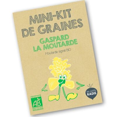 Mini kit de semillas ecológicas de mostaza Gaspard