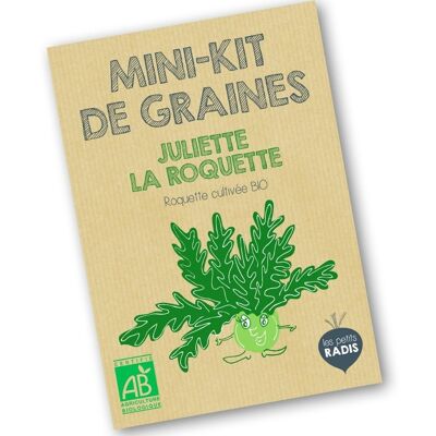 Mini organic seeds kit of Juliette the arugula
