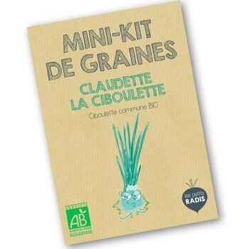 Mini kit de graines BIO de Claudette la ciboulette 1