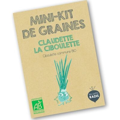 Mini kit de semillas ecológicas de Claudette las cebolletas