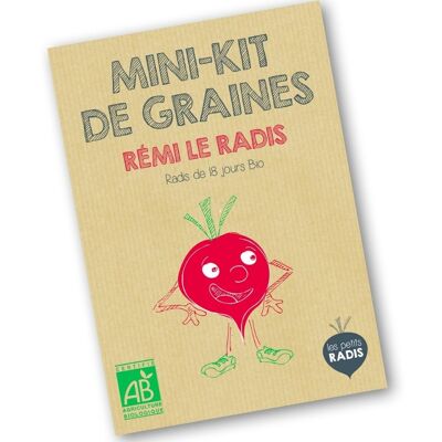 Mini organic seed kit of Rémi the radish