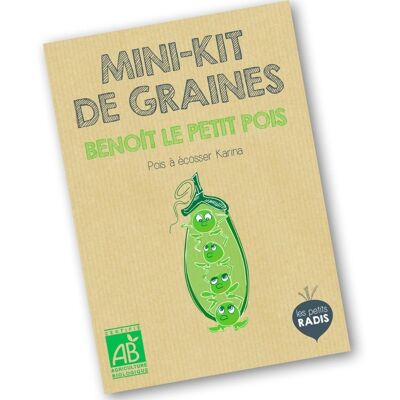 Mini kit de semillas ecológicas de Benoît le petit pois