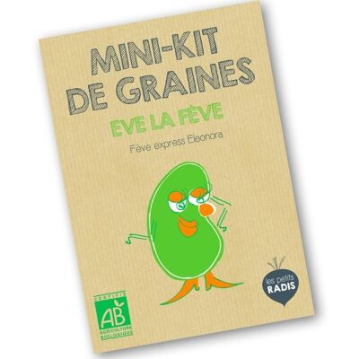 Mini organic seed kit of Eve the bean