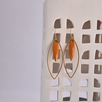 Boucles d'oreilles Ihu Moutarde