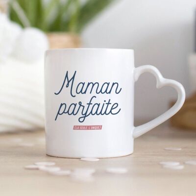 Ceramic mug with heart handle Perfect mom