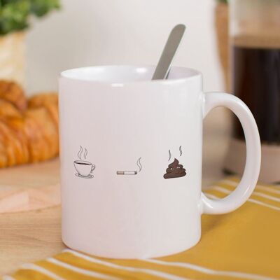 Coffee Clope Caca ceramic mug