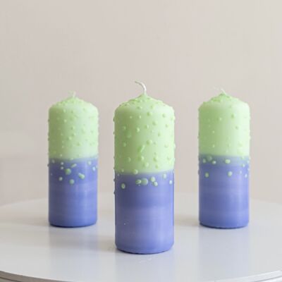 Nordic DIP DYE Pillar Stompkaars - Pastel sprinkles