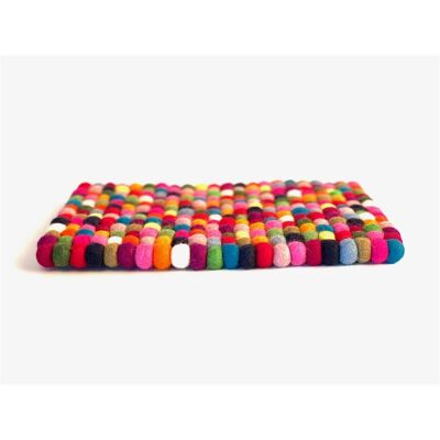 Felt ball casserole coaster Miniku 15x25 cm 13.3 multicolored