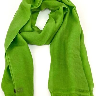 Cashmere wool scarf 100x200 cm 8.1 lime