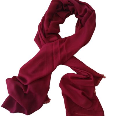 Sciarpa in lana cashmere 100x200 cm 8,1 rosso scuro