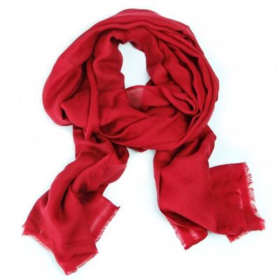 Cashmere scarf 100x200 cm ultra soft & light, dark red
