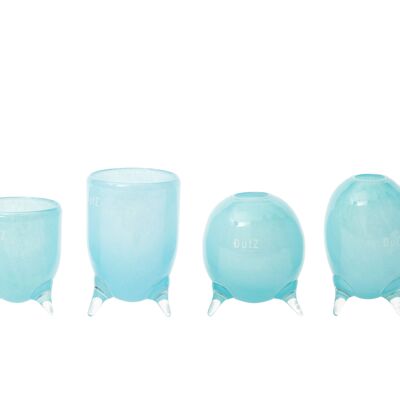 DutZ EVITA with Feet Mouth blown glass Vase Set of 4pcs (1681427)