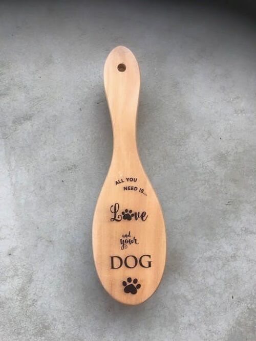 Love And A Dog Pet Brush