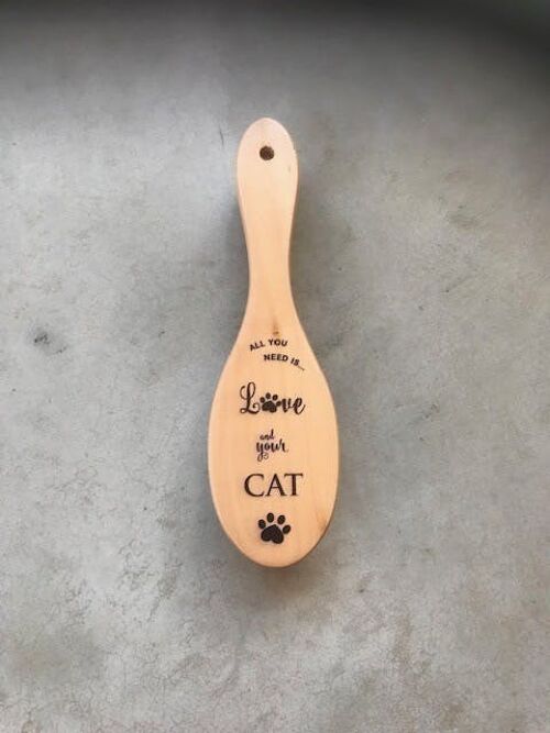 Love And A Cat Pet Brush