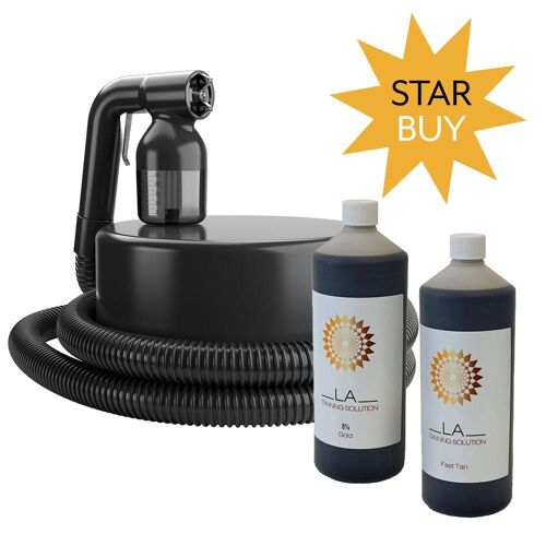 Tan.Lite 32000 Spray Tan Machine with 2 Litres of LA Tan Solution FREE! - LA TAN 10% GOLD