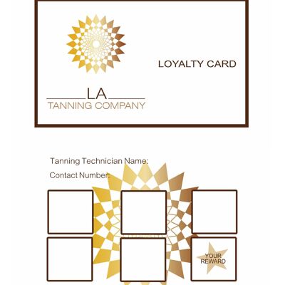 LA Tanning Loyalty Cards