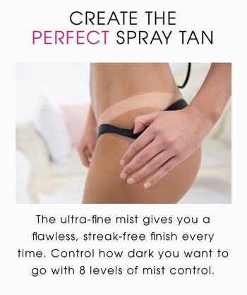 Tan.Handy Spray Tan Machine, comprend une solution de bronzage LA avec prise UE 6