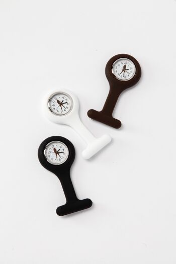 Montre gousset en silicone LA Tan (choix de blanc, marron ou noir)