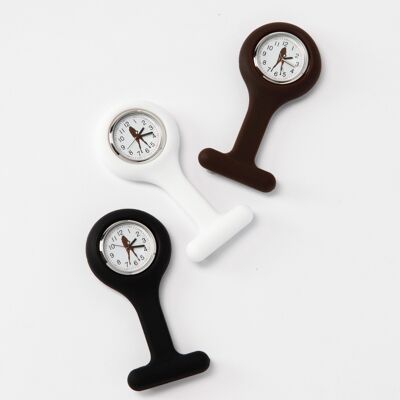 LA Tan Silicone Fob Watch (Choice of White, Brown or Black) - Black