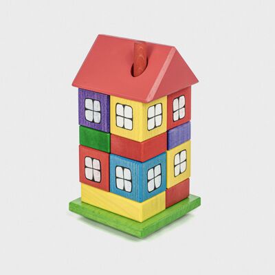 Wooden Construction Set - Colour House
