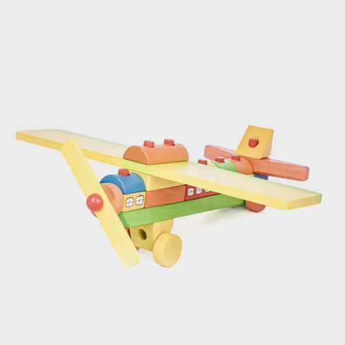 Wooden Rainbow Plane - Big 45x50x20 cm