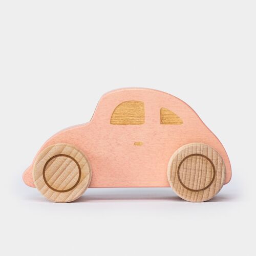 Wooden Car Beetle - Pink
