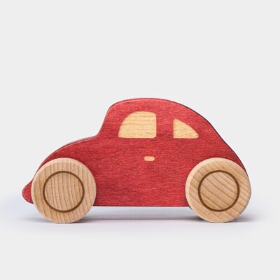 Maggiolino per auto in legno - Rosso