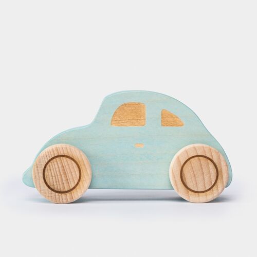 Wooden Car Beetle - Blue