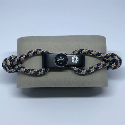 CAP 2 Armband Beige und Marineblau