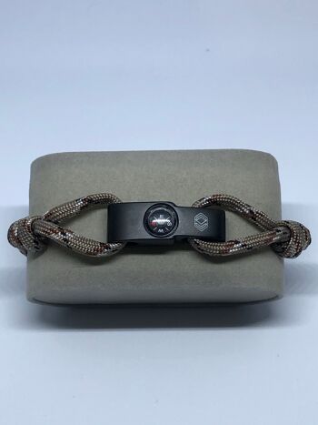 Bracelet CAP 2 Beige, Marron et Noir